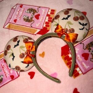 Halloween Mickey Ears with Pumpkin Cherries & Bats EverdreamsCOx Disney Headband